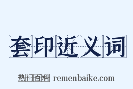 套印近义词是什么意思的图片